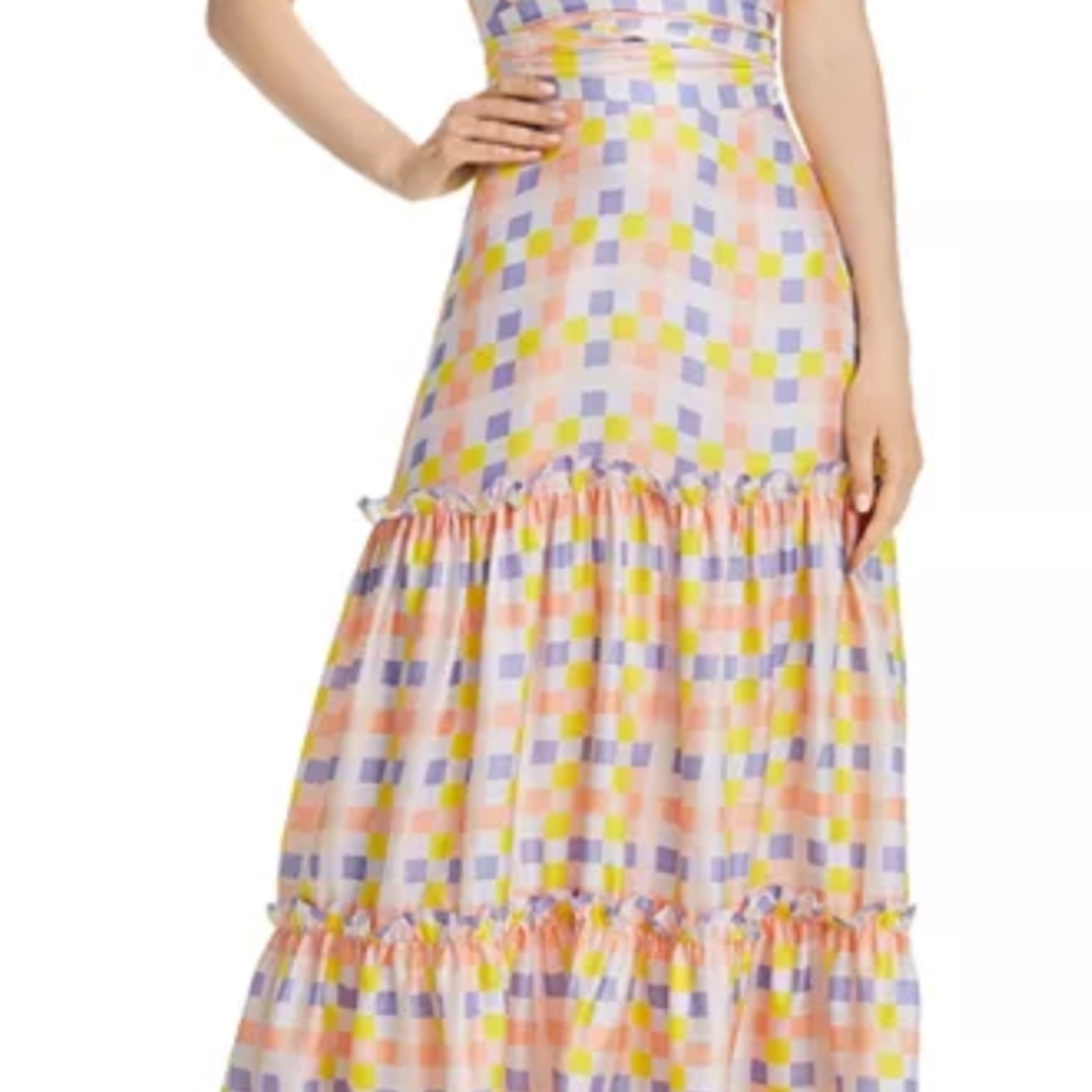 Colorful Geometric Maxi Dress